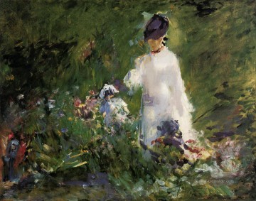  Eduard Kunst - junge Frau unter den Blumen Eduard Manet
